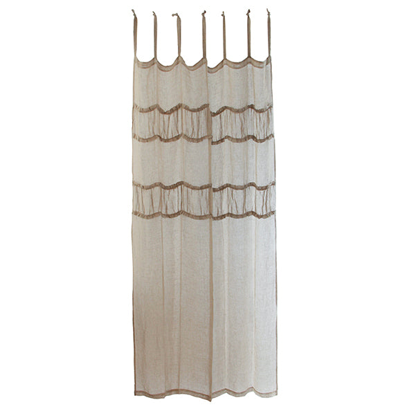 Ruffles Linen Curtain Natural