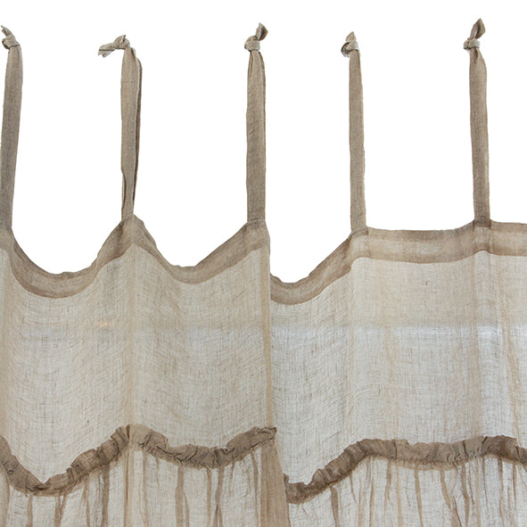 Ruffles Linen Curtain Natural