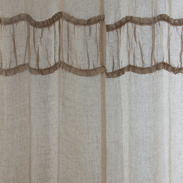 Ruffles Linen Curtain Natural