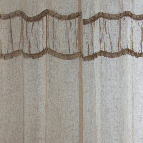 Ruffles Natural Linen Curtain Greenslades Furniture