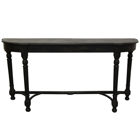 baron hall table black