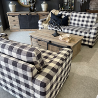 Bellamy 3 + 2.5 Seater - Check Fabric - NZ Made