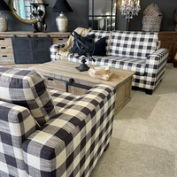 Bellamy 3 + 2.5 Seater - Check Fabric - NZ Made