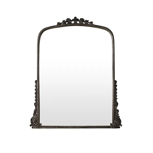 Bella Vita Mantle Mirror - Aged Black - 100cm