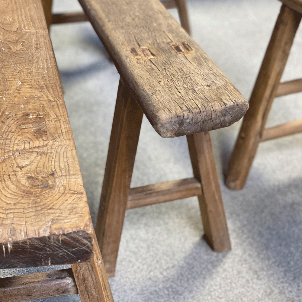 Rustic Wooden Original Bench Seat