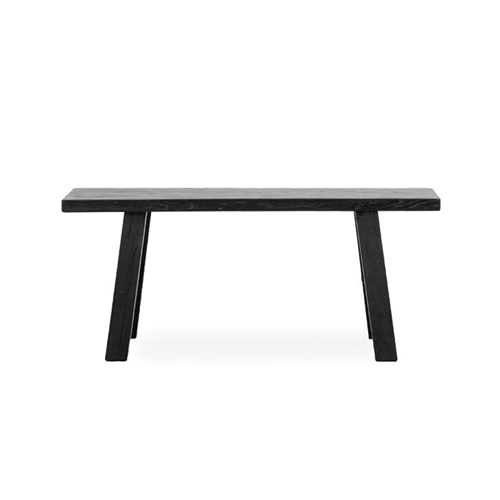 Pavia Elm Bench - 110cm - Black