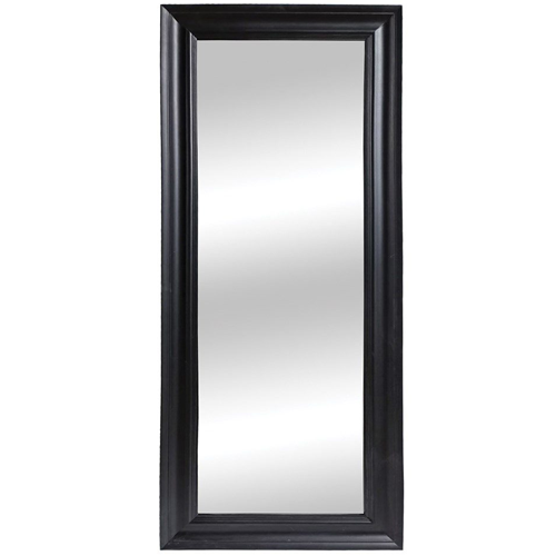 Black Wooden Frame Mirror - 160cm