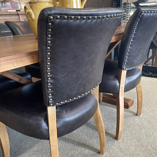 Brixham Leather Dining Chair - Aged Leather