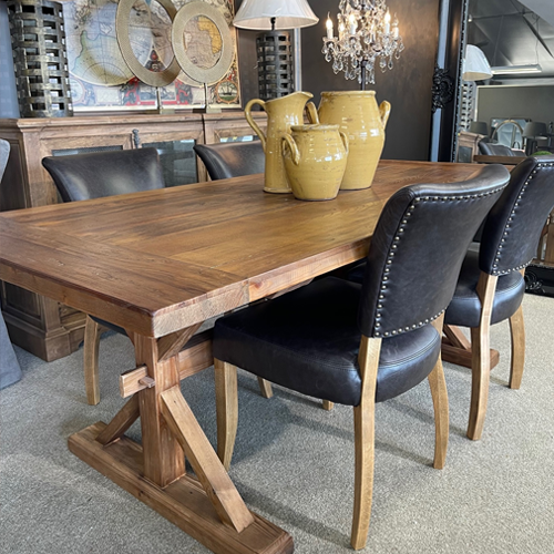 Brixham Leather Dining Chair - Aged Leather