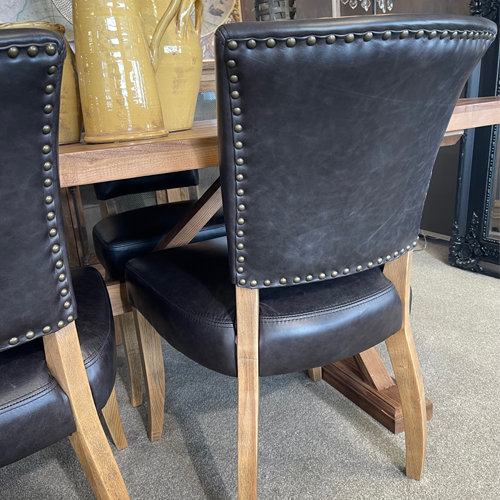Brixham Leather Dining Chair - Aged Leather