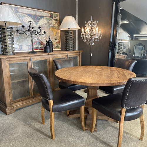 Brixham Leather Dining Chair - Aged Leather