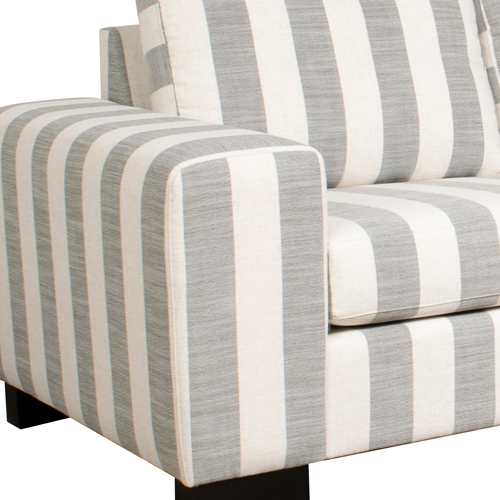 Bronson 3.5 + 2.5 Seater Lounge Suite - Atlantic Slate Fabric - NZ Made