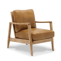 Cabana Buckle Back Leather Chair - Tan