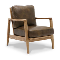 Cabana Buckle Back Leather Chair - Aged Brown