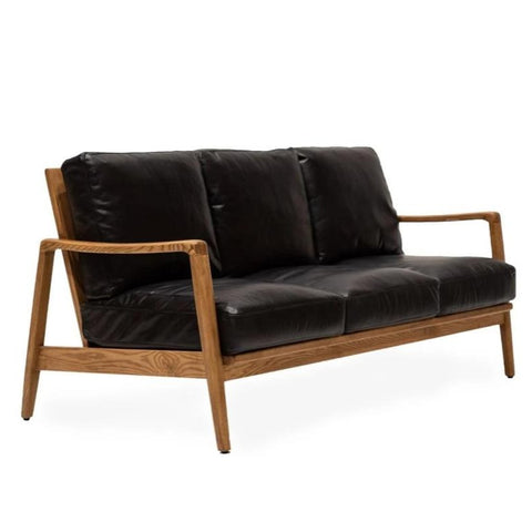 Kingston Leather 3 Seater Sofa - Cocoa