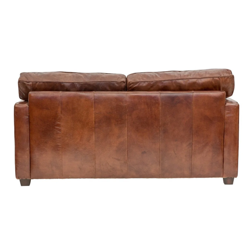 Camden Leather 2 Seater Sofa - Aged Brown