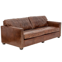 Camden Leather 3 Seater Sofa - Aged Brown