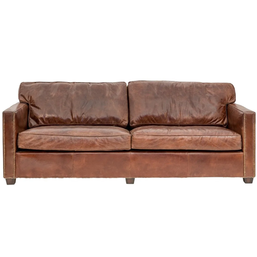 Camden Leather 3 Seater Sofa - Aged Brown
