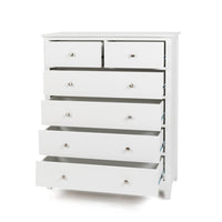 Casey White Bedroom Drawers - 6 Drawer