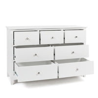 Casey White Bedroom Drawers - 7 Drawer