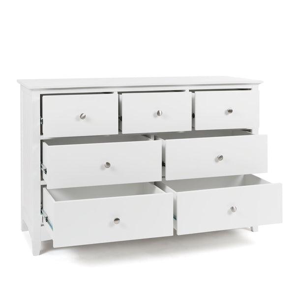 Casey White Bedroom Drawers - 7 Drawer