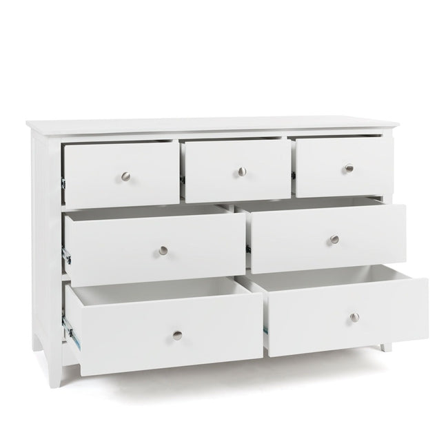 Casey White Bedroom Drawers - 7 Drawer
