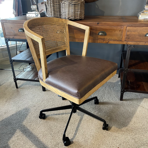 Culver Oak Swivel Office Chair