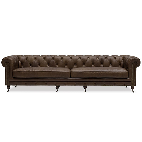 Giorgio 4 Seater X-Large Chesterfield Sofa - Aged Chestnut