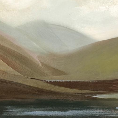 Neutral Fields Textured Art Print on Canvas