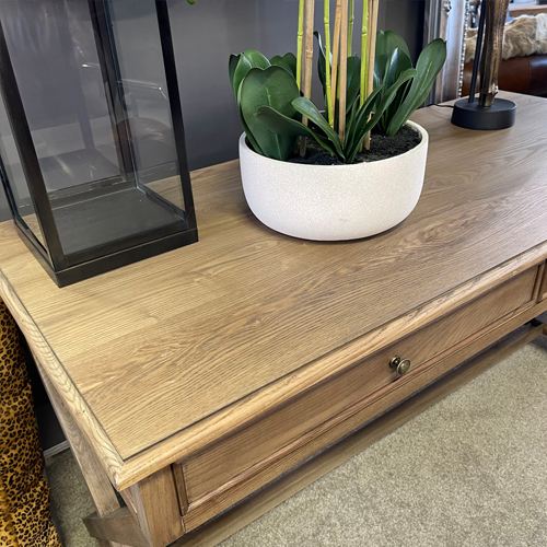 Cross-Leg Oak Desk