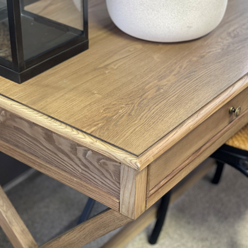 Cross-Leg Oak Desk