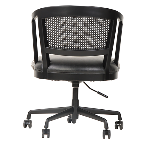 Culver Oak Swivel Office Chair - Black