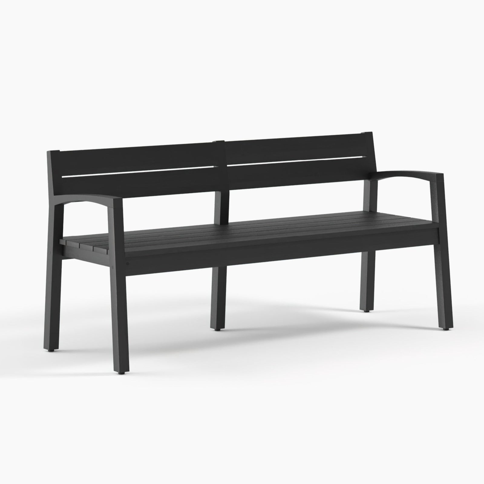 Devon Mara Teak Outdoor Garden Bench - Black