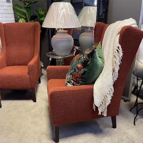 Durham Chair NZ Made Fontaine Rust Greenslades Furniture