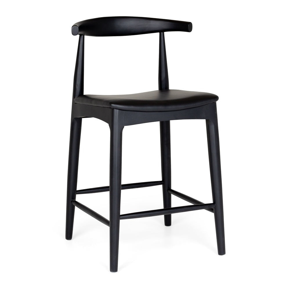 Elbow Barstool - Black Oak