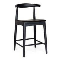 Elbow Barstool - Black Oak