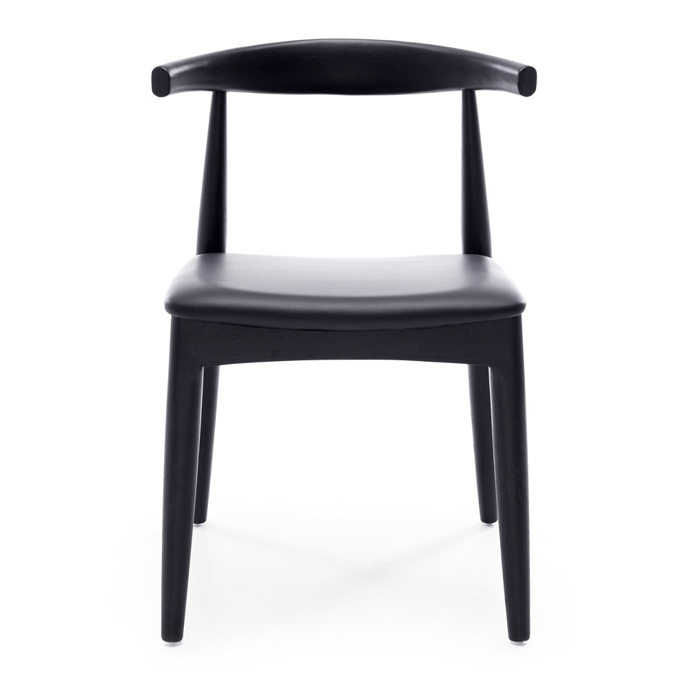 Elbow Dining Chair - Black Oak + Black Seat