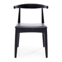 Elbow Dining Chair - Black Oak + Black Seat