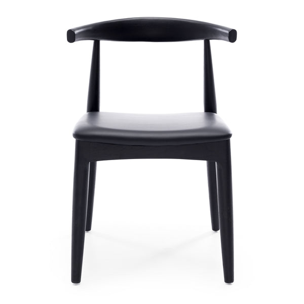 Elbow Dining Chair - Black Oak + Black Seat