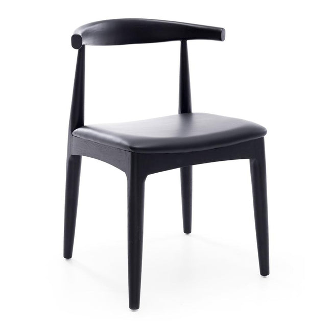 Elbow Dining Chair - Black Oak + Black Seat