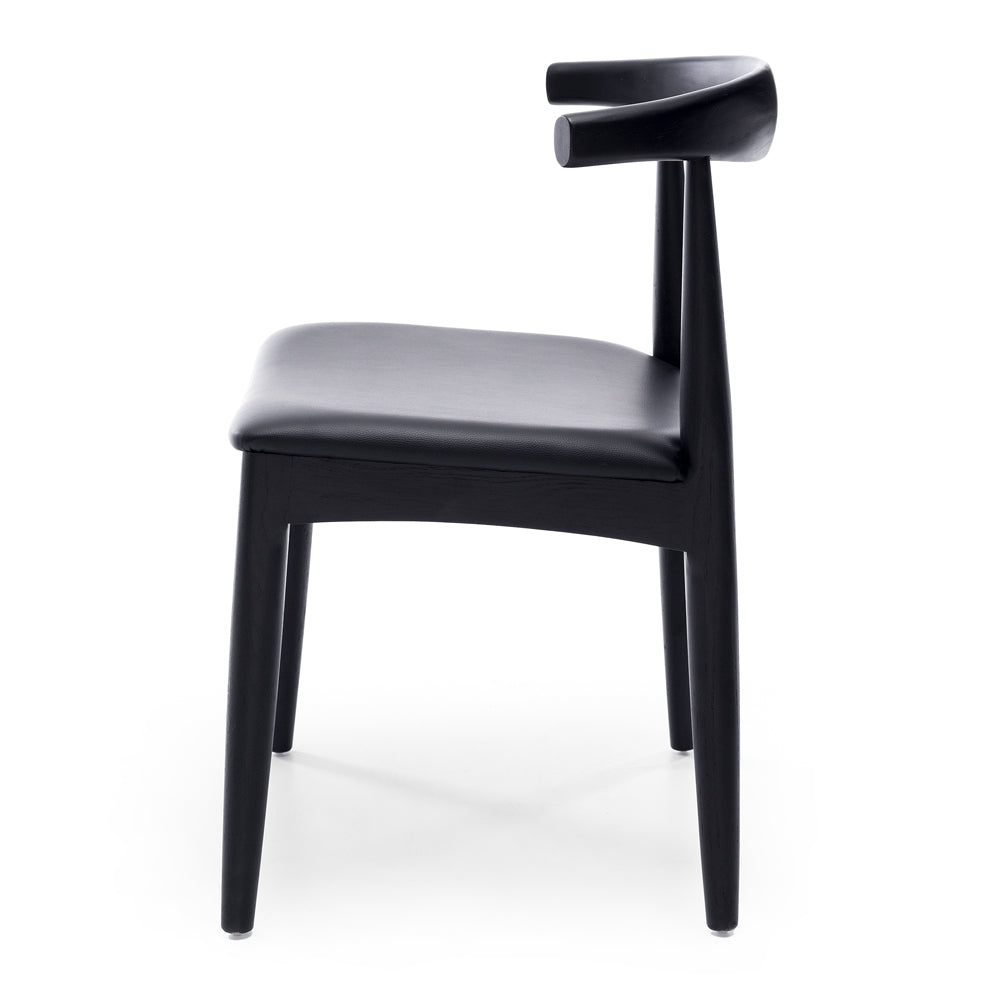 Elbow Dining Chair - Black Oak + Black Seat