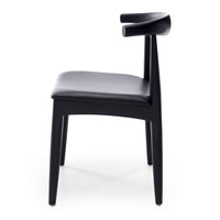 Elbow Dining Chair - Black Oak + Black Seat