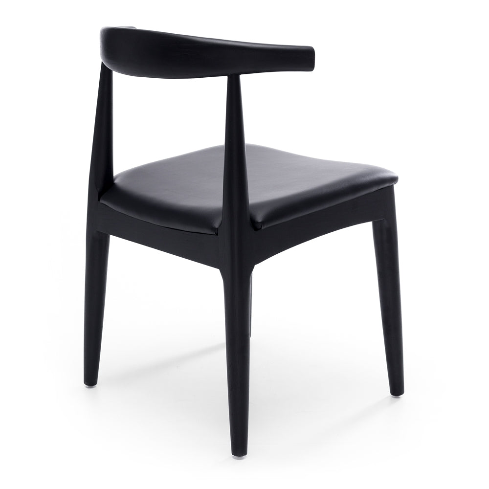 Elbow Dining Chair - Black Oak + Black Seat