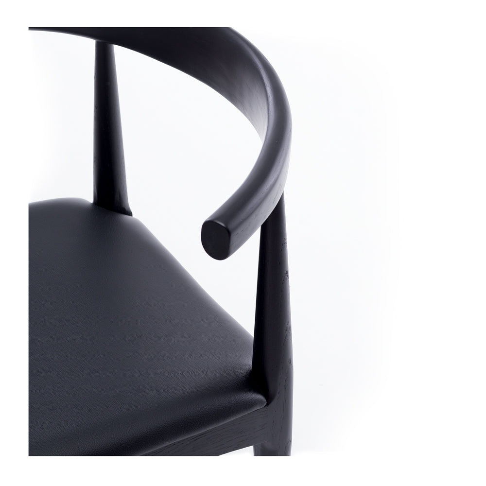 Elbow Dining Chair - Black Oak + Black Seat