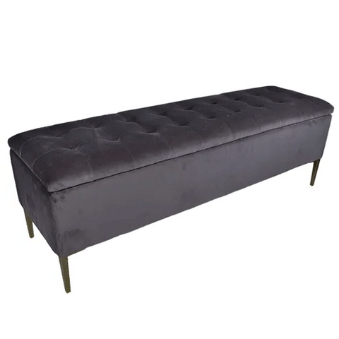 Bayley Leather Strap Ottoman/Bench - Tan Leather