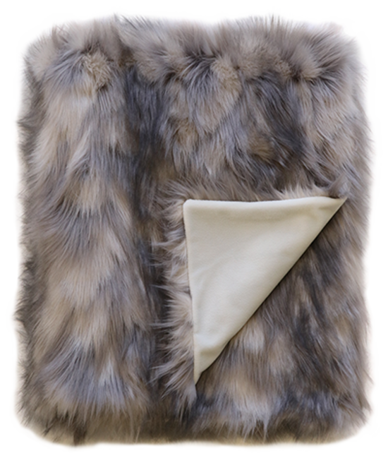 Heirloom Luxurious Faux Fur Throw -  Mountain Hare
