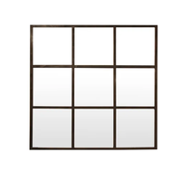 Square Iron Grid Mirror - 1000 