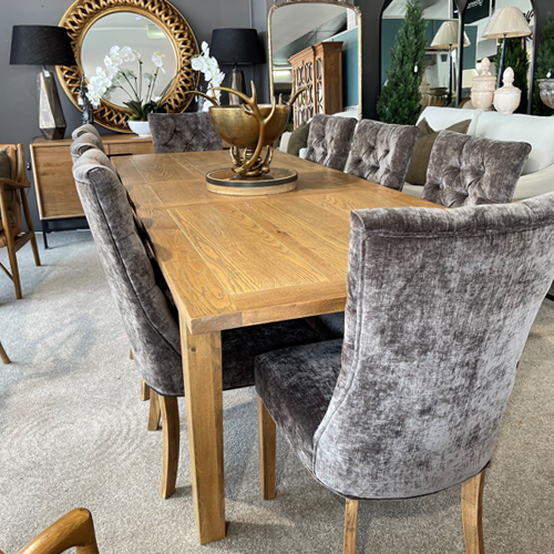Hartley Extension Dining Table - 2.1m - 2.6m - 3.1m - Natural Oak ...