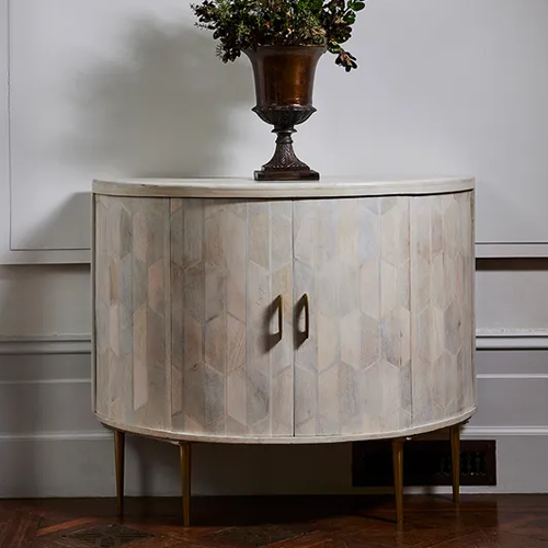 Half Round Parqutery Cabinet
