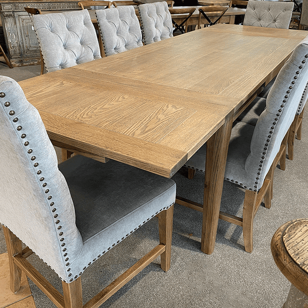 Hartley Double Extension Dining Table - 1.8m - 2.3m - 2.8m - Natural O ...